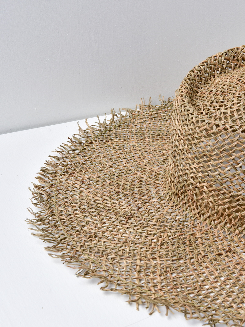 Lack of Color SUNNYDIP FRAY BOATER HAT - SEACRASS