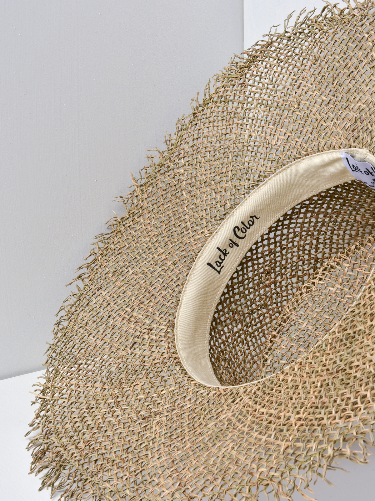 Lack of Color SUNNYDIP FRAY BOATER HAT - SEACRASS - Image 4 of 4