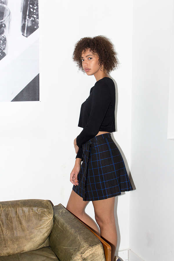 Bodega Thirteen CASEY SKIRT - black/blue
