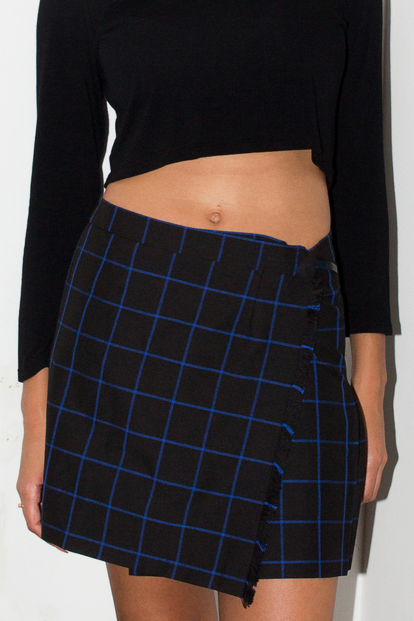 Bodega Thirteen CASEY SKIRT - black/blue