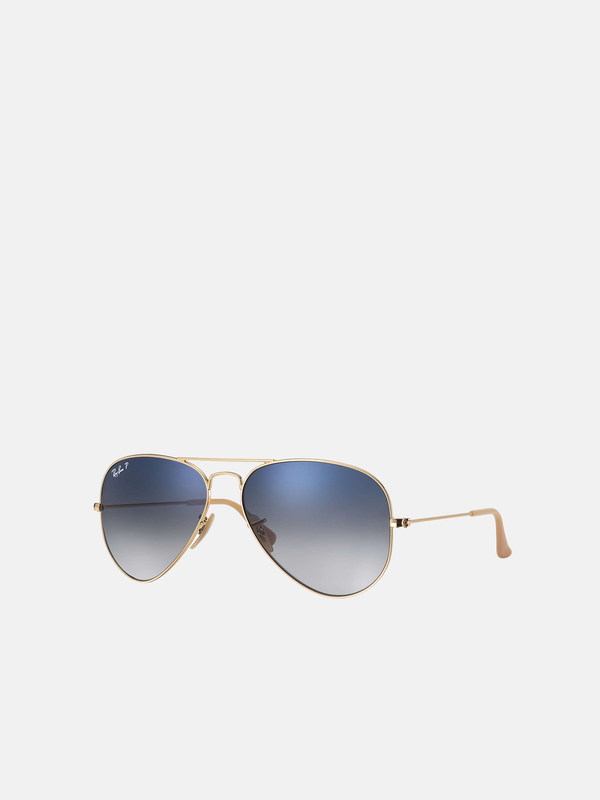 Ray Ban Aviator Gold Blue/Grey Gradient Polarized Ray Ban Original Aviator Blue Gradient Sunglasses RB3025 001  main image 4