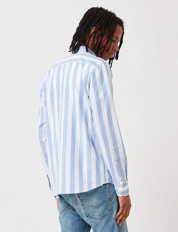 Norse Projects Anton Wide Stripe Oxford Shirt - Pale Blue Norse Projects Anton Wide Stripe Oxford Shirt - Pale Blue