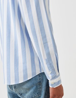 Norse Projects Anton Wide Stripe Oxford Shirt - Pale Blue Norse Projects Anton Wide Stripe Oxford Shirt - Pale Blue