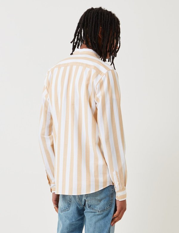 Norse Projects Anton Wide Stripe Oxford Shirt - Sunwashed Yellow Norse Projects Anton Wide Stripe Oxford Shirt - Sunwashed Yellow