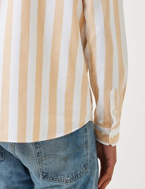 Norse Projects Anton Wide Stripe Oxford Shirt - Sunwashed Yellow Norse Projects Anton Wide Stripe Oxford Shirt - Sunwashed Yellow
