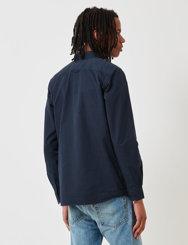 Norse Projects Villads Light Twill Overshirt - Dark Navy Blue Norse Projects Villads Light Twill Overshirt - Dark Navy Blue