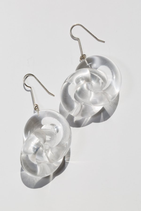 Hey Murphy Acrylic Link Earrings - Sterling Silver Hey Murphy Acrylic Link Earrings - Sterling Silver