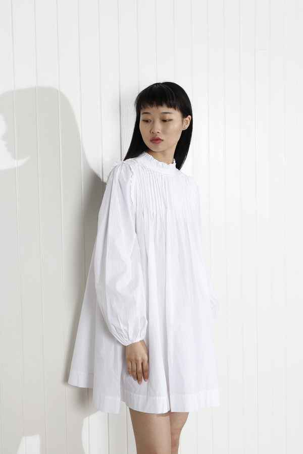 Ganni Slate Dress - Bright White Ganni Slate Dress - Bright White
