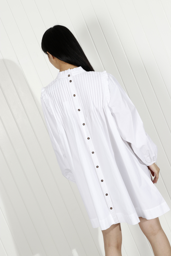 Ganni Slate Dress - Bright White Ganni Slate Dress - Bright White