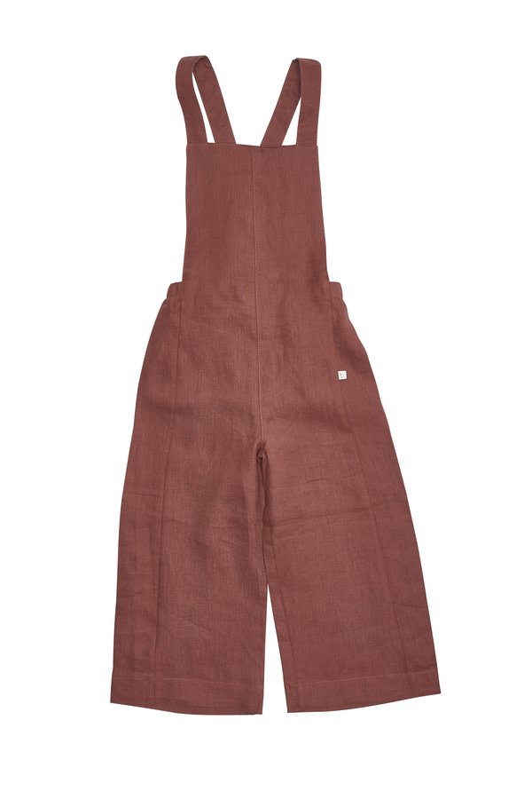 KIDS Bacabuche Linen Overalls - Cinnamon KIDS Bacabuche Linen Overalls - Cinnamon