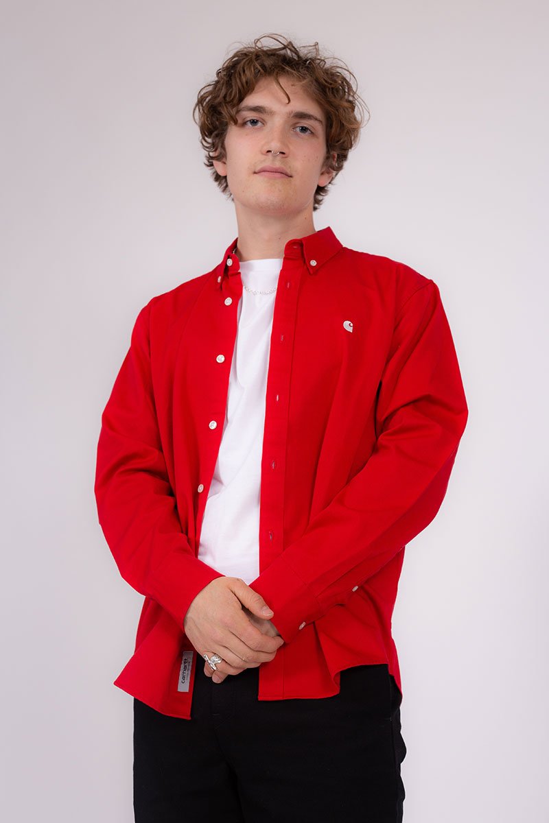 Carhartt Wip Madison Long Sleeve Shirt - Cardinal | Garmentory