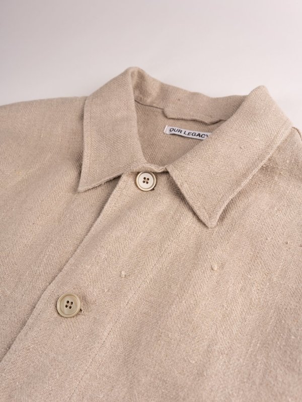 our legacy box archive jacket raw herringbone