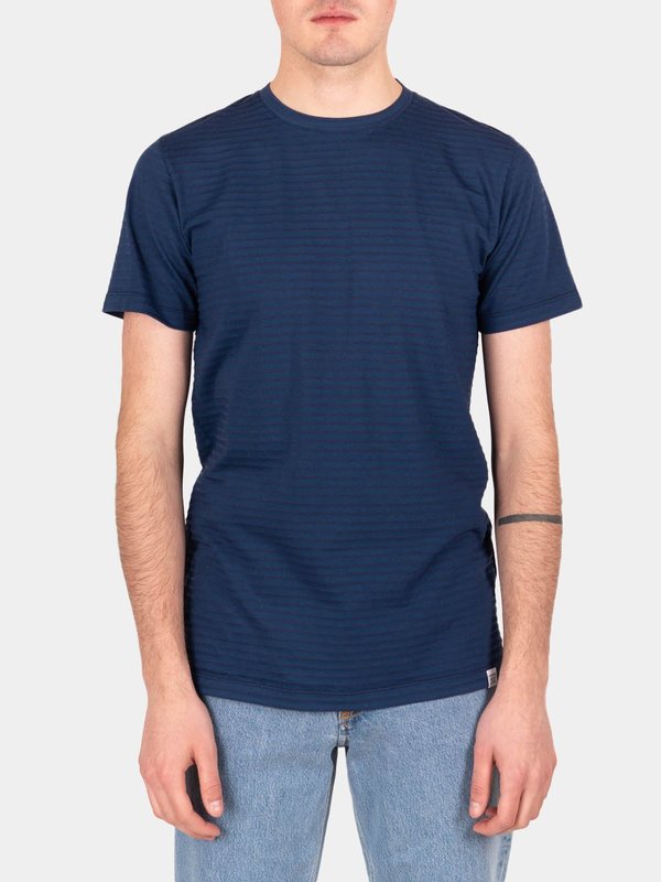 Norse Projects Niels T-Shirt - Indigo Stripe Norse Projects Niels T-Shirt - Indigo Stripe