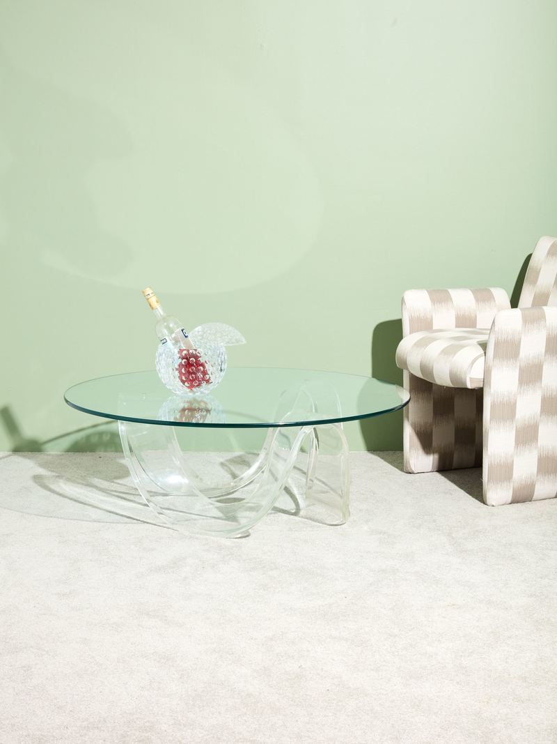 Lucite Ribbon Coffee Table ビンテージ Lucite Ribbon Coffee Table
