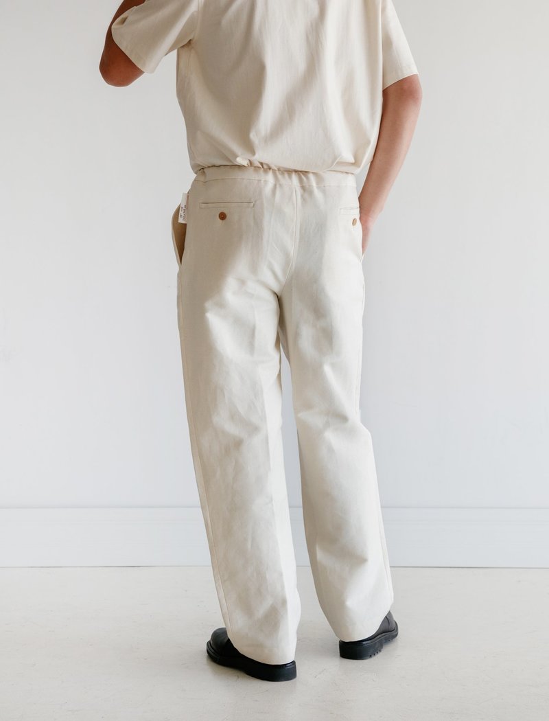 Frank Leder Bedsheet Drawstring Pants - Blue Stripe | Garmentory