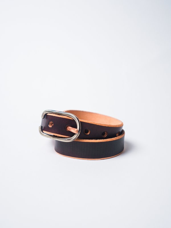 CAUSE AND EFFECT 1" RAW EDGE BELT - BROWN CAUSE AND EFFECT 1" RAW EDGE BELT - BROWN