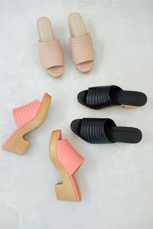 Beklina Open Toe Ribbed Clog Beklina Open Toe Ribbed Clog