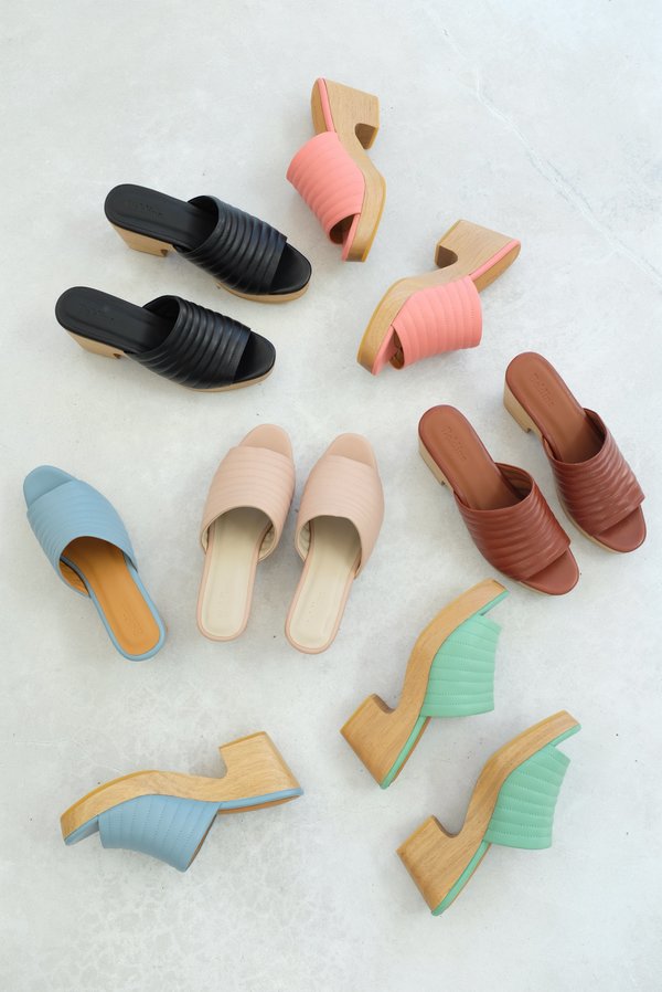 Beklina Open Toe Ribbed Clog Beklina Open Toe Ribbed Clog