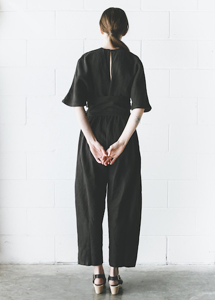 Black Crane - V-Neck Jumper in Black Black Crane - V-Neck Jumper in Black