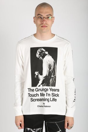 Takahiromiyashita The Soloist. Kurt Cobain Long Sleeve Tee - White