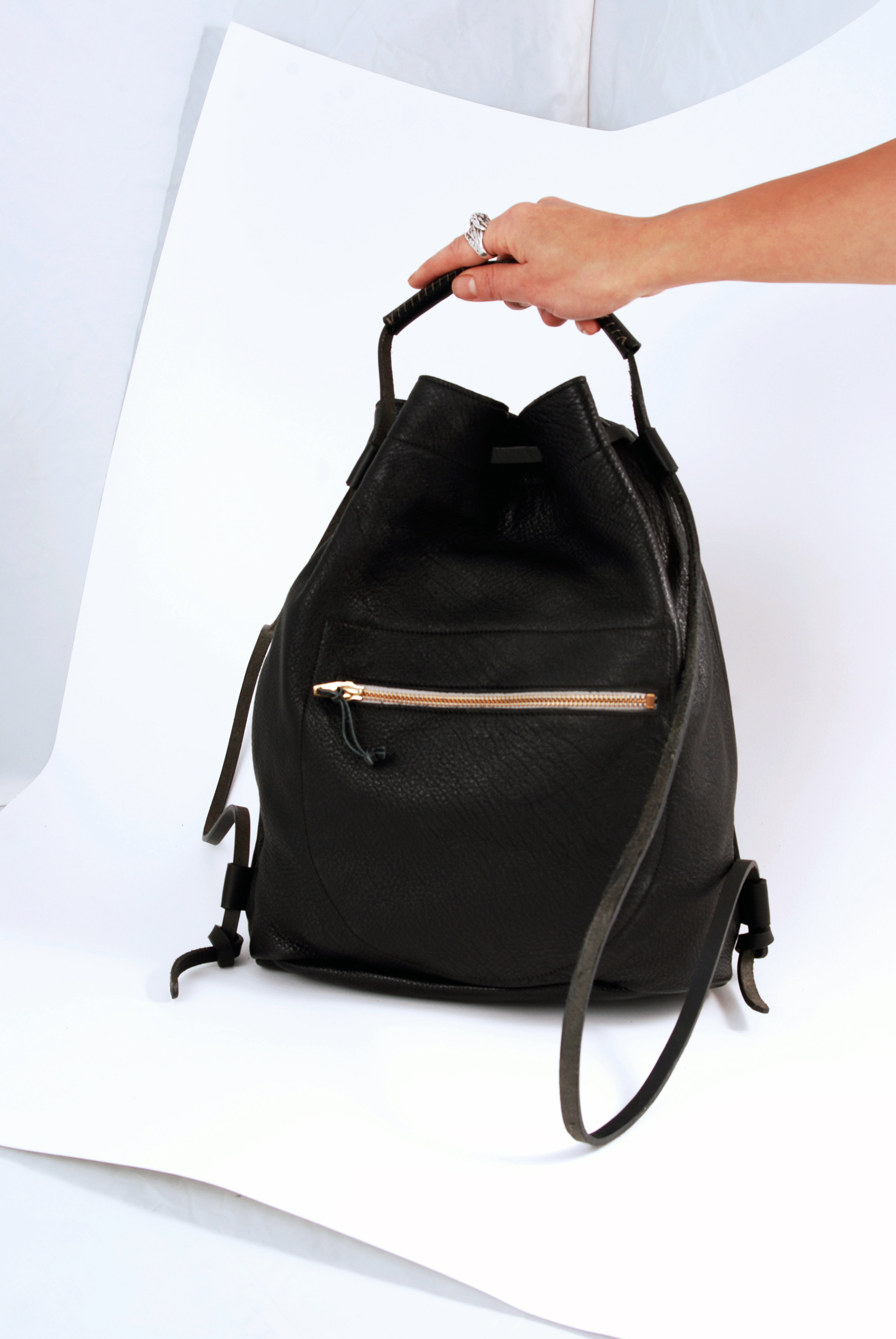 AW by Andrea Wong Bucket Bag/Backpack Black Garmentory