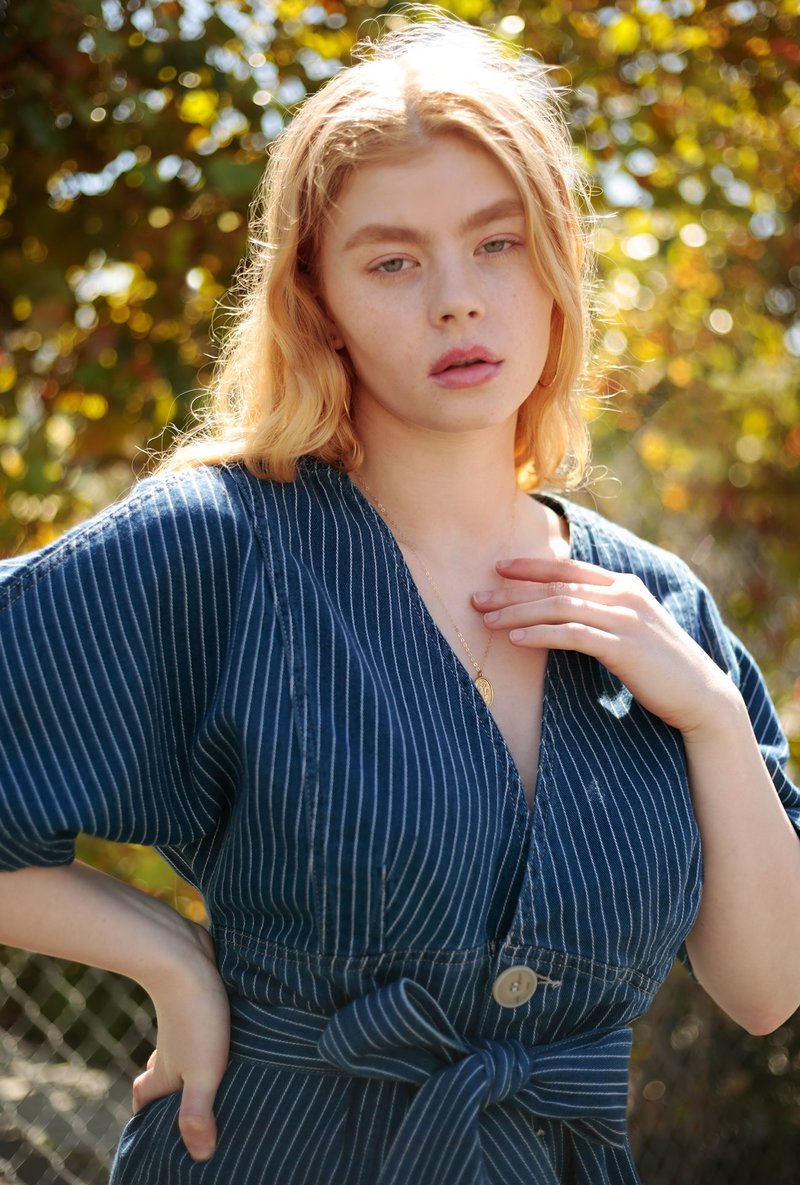 etica denim dress Mira Denim Wrap Dress