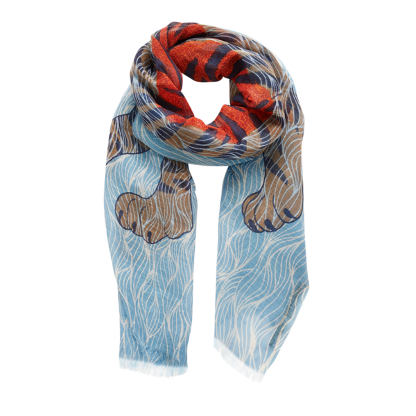 Inouitoosh Moise Scarf - Turquoise/Orange