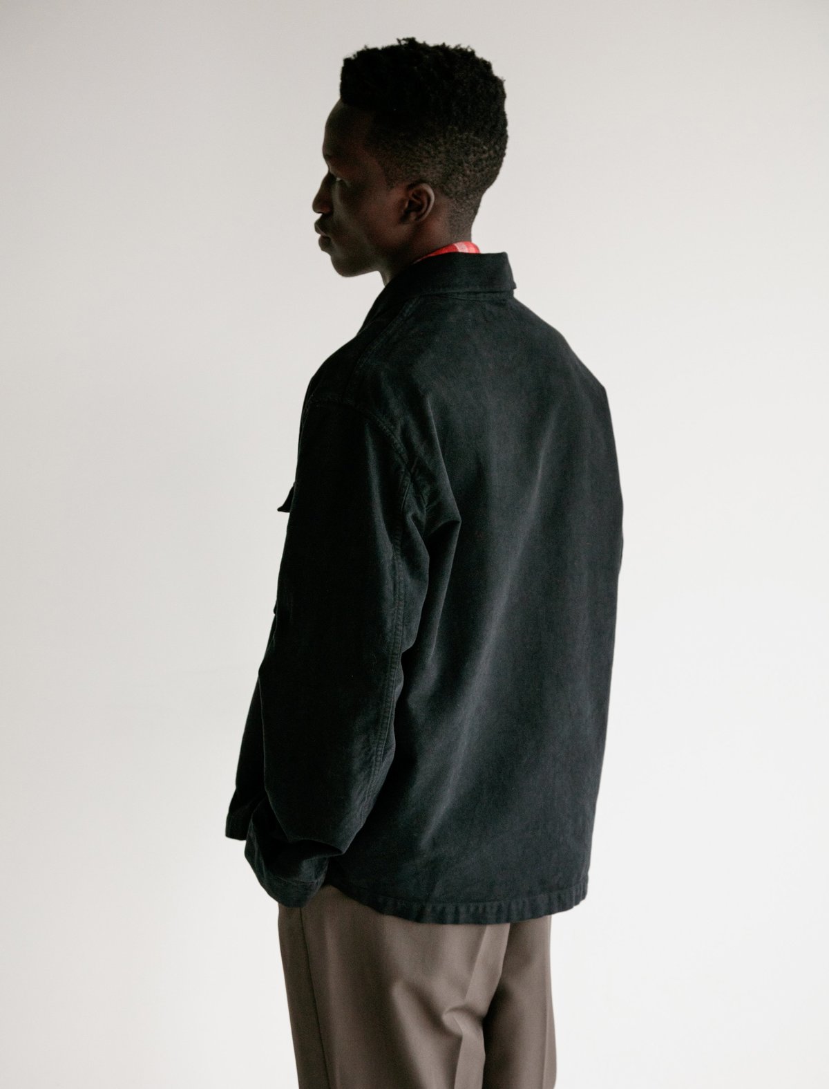 Our Legacy Evening Coach Jacket - Blue Black Moleskin | Garmentory