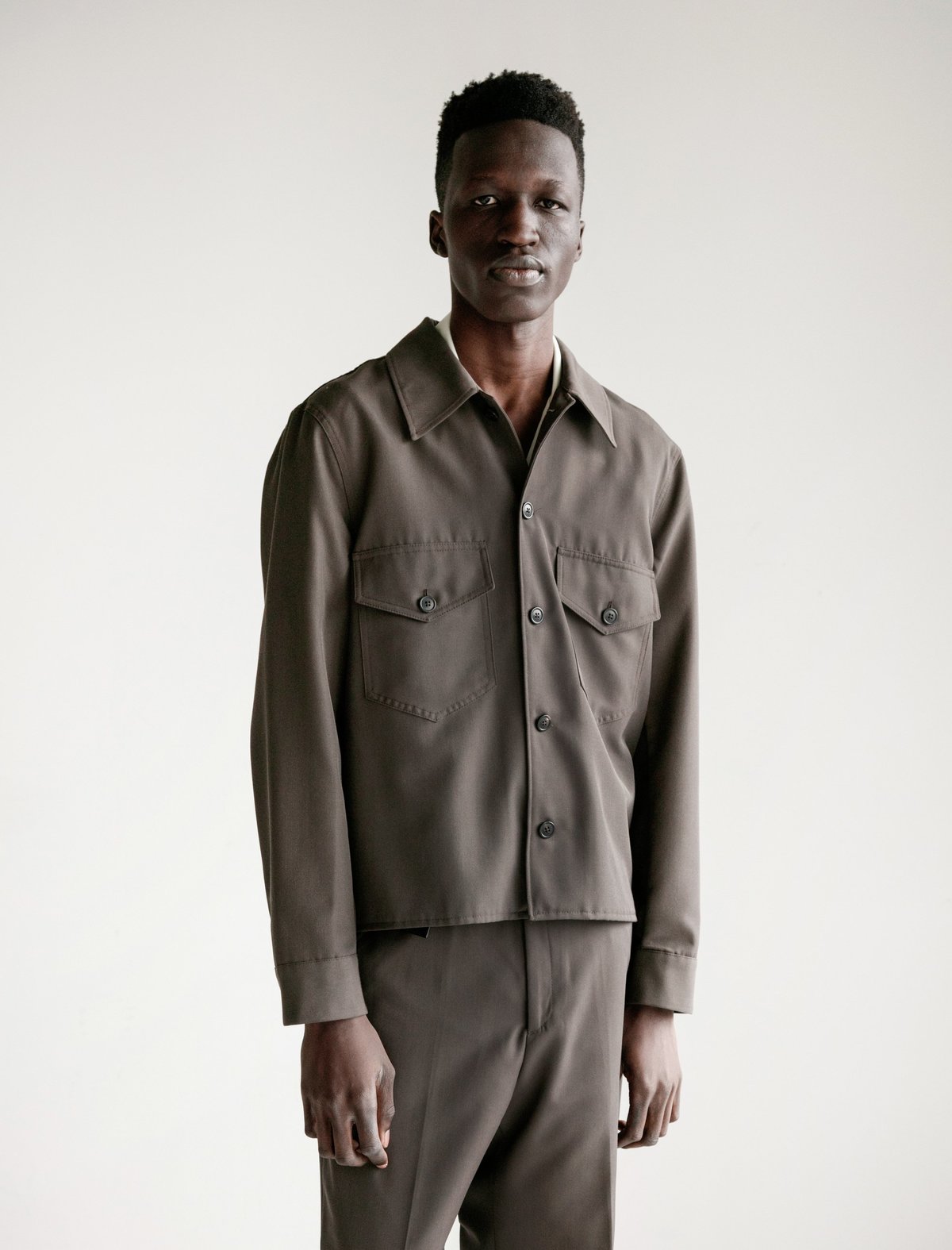 Our Legacy Loan Washed Wool Jacket - Mudd | Garmentory