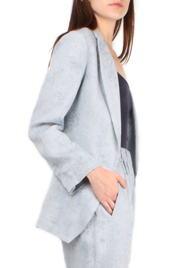 Forte Forte Fiandra Linen Jacket - Celeste Forte Forte Fiandra Linen Jacket - Celeste