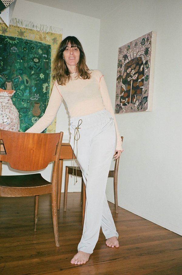 Kahle Lavender Metallic Tie Lounge Pant - Light Lavender Kahle Lavender Metallic Tie Lounge Pant - Light Lavender