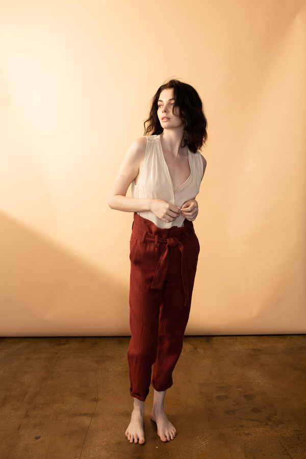Arteaga Aries Linen Pants - Red Ochre Arteaga Aries Linen Pants - Red Ochre