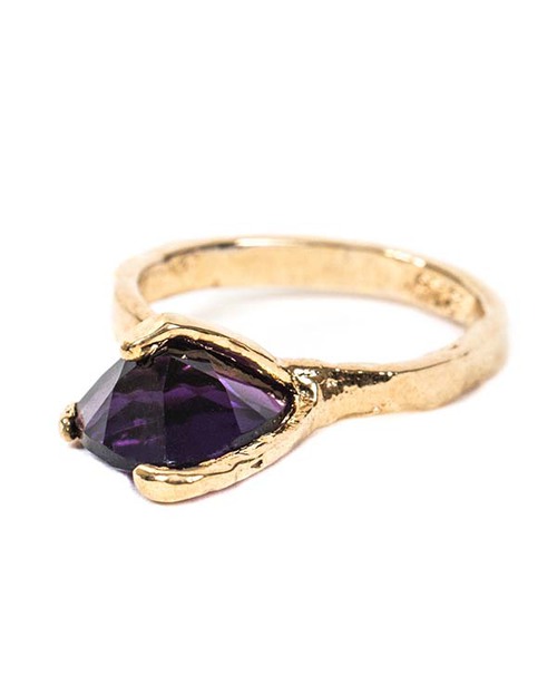Unearthen Mini Spectra Ring with Purple Amethyst Unearthen Mini Spectra Ring with Purple Amethyst