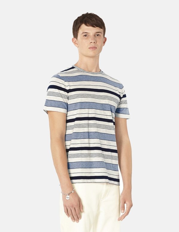 A.P.C. Robert Stripe T-Shirt - Grey A.P.C. Robert Stripe T-Shirt - Grey
