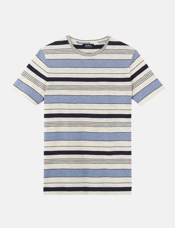 A.P.C. Robert Stripe T-Shirt - Grey A.P.C. Robert Stripe T-Shirt - Grey