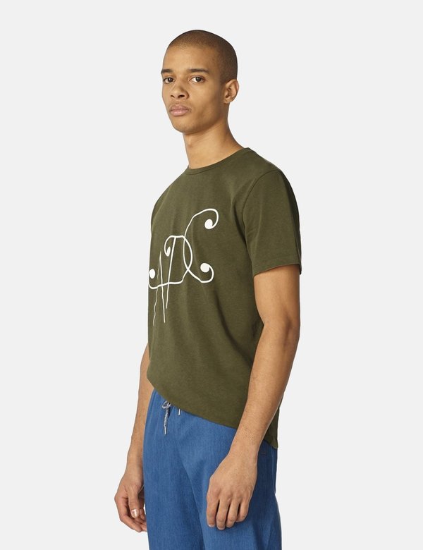 A.P.C. Ted T-Shirt - Khaki Green A.P.C. Ted T-Shirt - Khaki Green