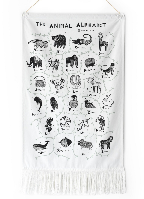 KIDS Wee Gallery Animal Alphabet Wall Hanging KIDS Wee Gallery Animal Alphabet Wall Hanging