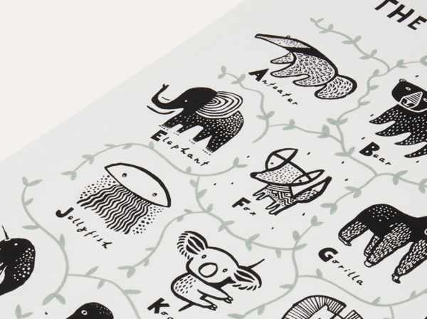 KIDS Wee Gallery Animal Alphabet Wall Hanging KIDS Wee Gallery Animal Alphabet Wall Hanging