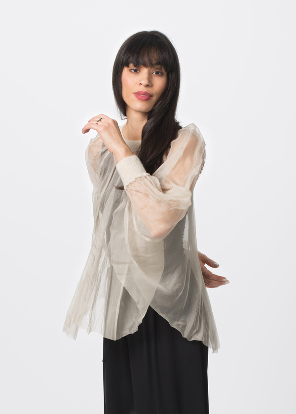 Louiza Babouryan Cashmere Cape Top