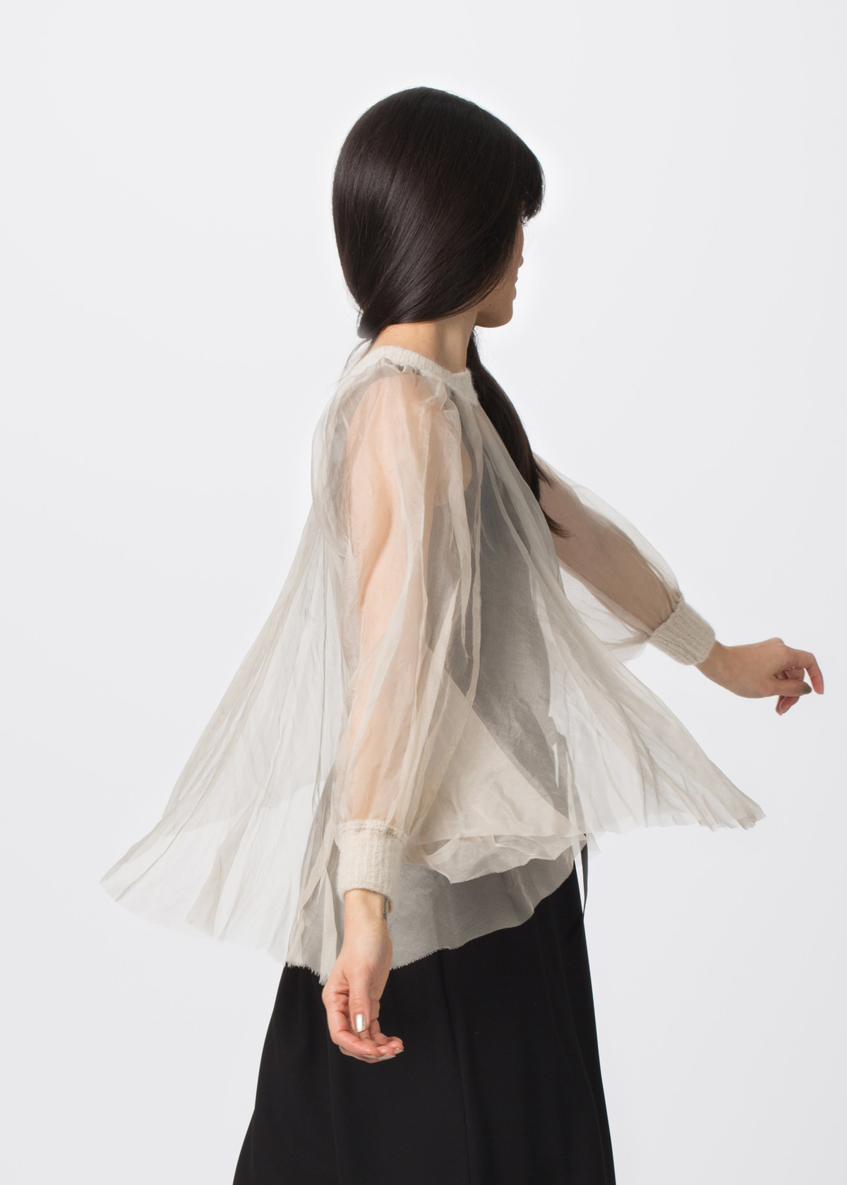 Louiza Babouryan Cashmere Cape Top - Image 3 of 5