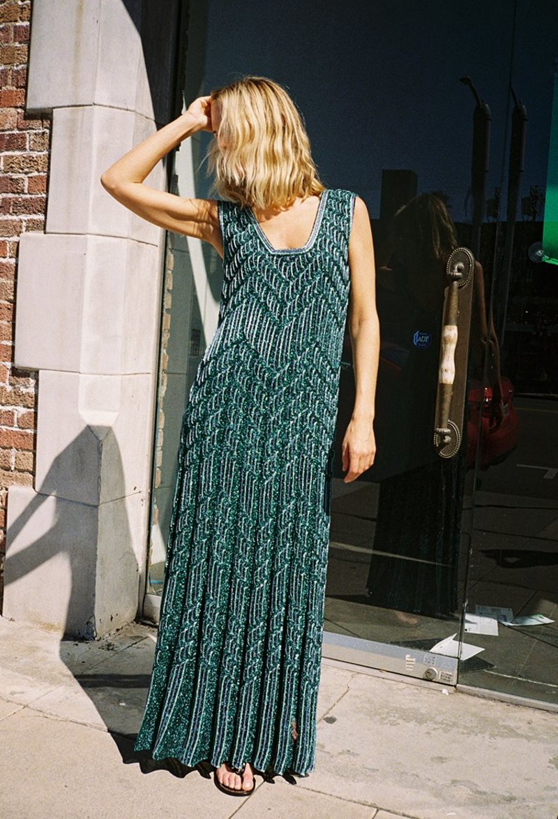 navy knit midi dress Self-Portrait - Navy Viscose Knit Midi Dress