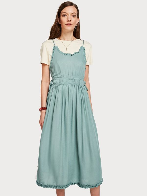 slim fit dress slacks Scotch & Soda Green Sequin Shift Dress  SYBIL Boutique