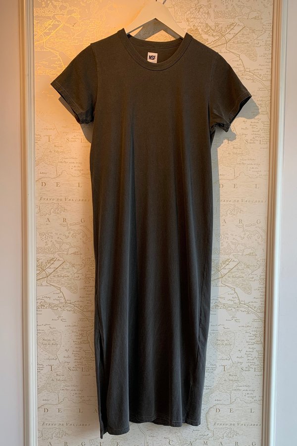 slim fit dress slacks Short Sleeve Crewneck T-shirt Dress - Spiritex Organic Cotton Short Sleeve T  Dress – Spiritex main image 0