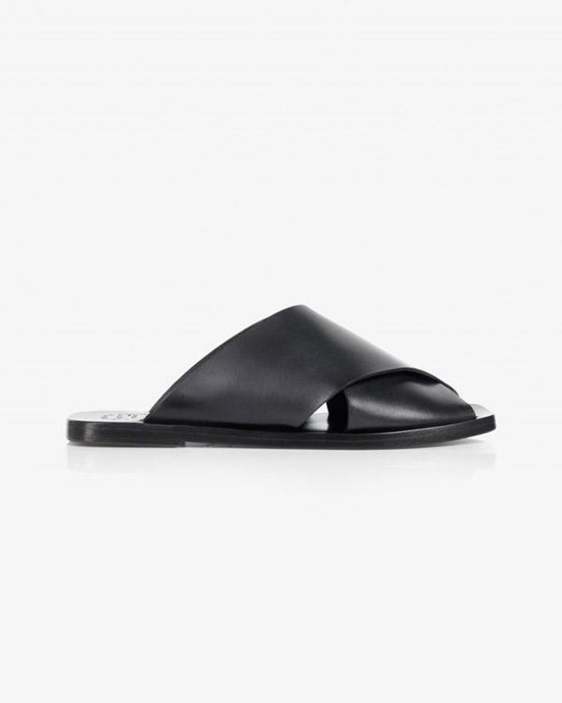 ATP Atelier Alicia Flat Sandal Black Garmentory