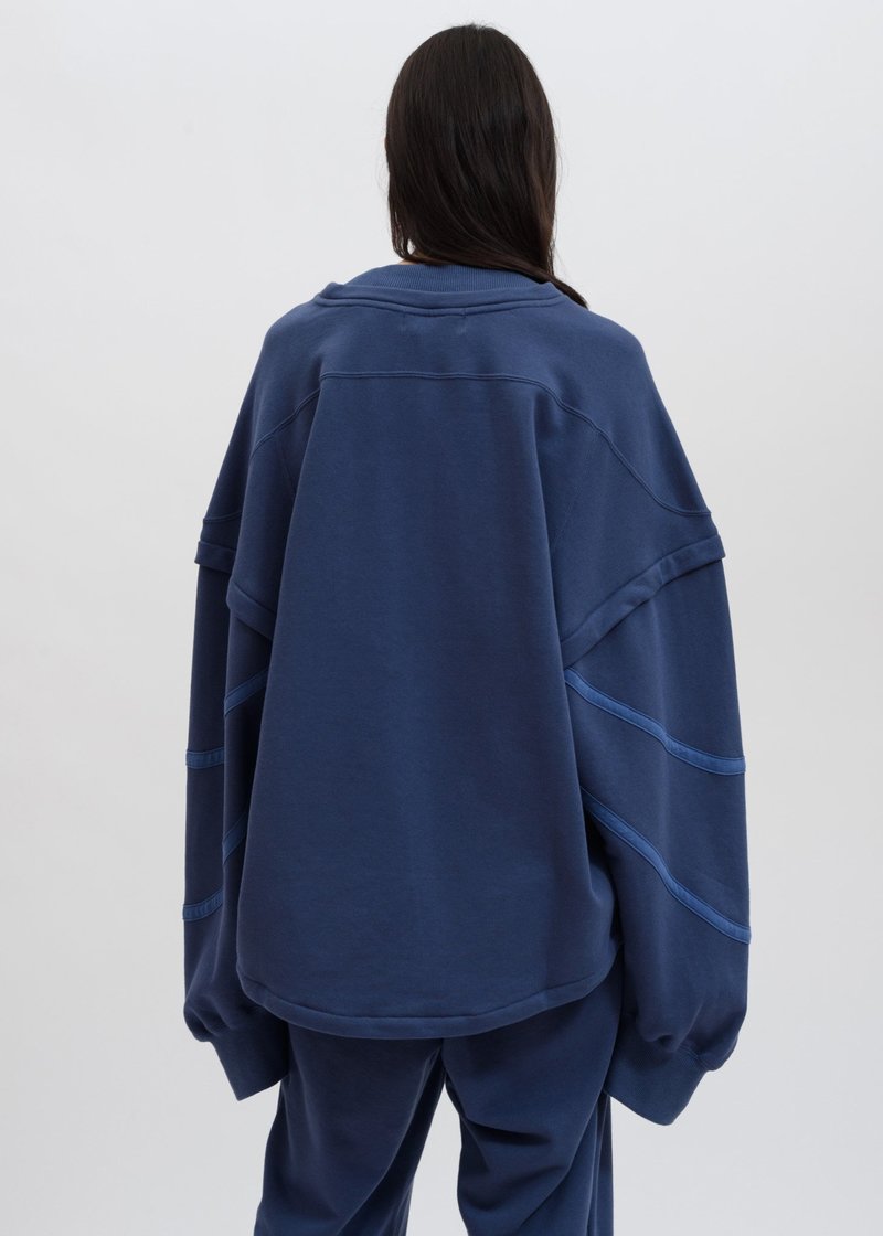 トップス AMBUSH patchwork sweater size 3 Ambush Patchwork Sweater - Blue | Garmentory