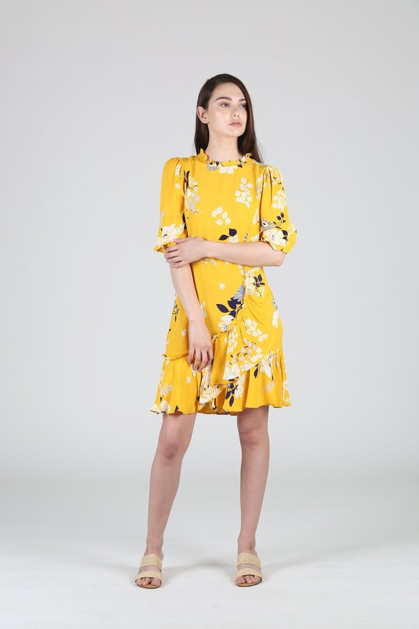 Sea NY Pia Mini Dress - Floral Yellow Sea NY Pia Mini Dress - Floral Yellow