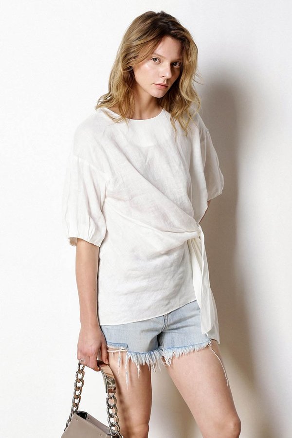 Caara Meserole Top - White Caara Meserole Top - White
