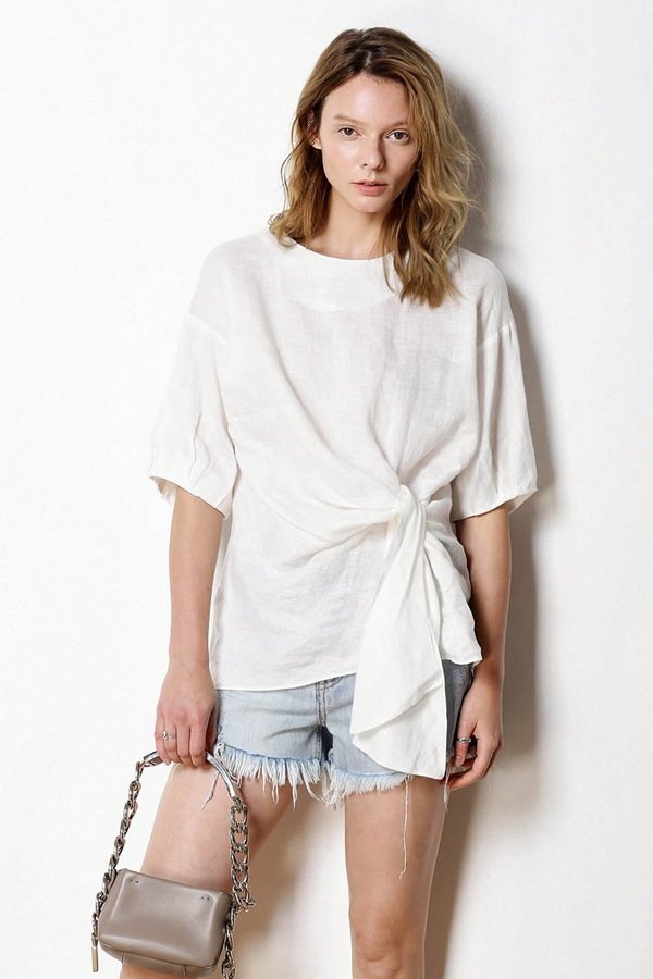 Caara Meserole Top - White Caara Meserole Top - White