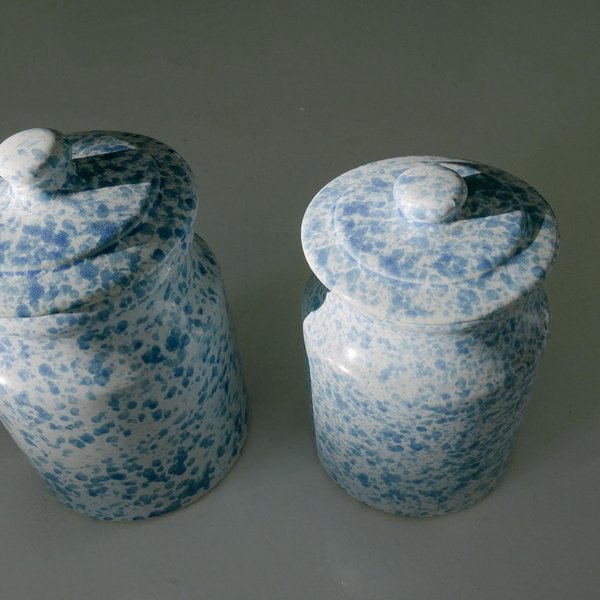 Leigh Collective Speckled Jars - White/Blue Leigh Collective Speckled Jars - White/Blue