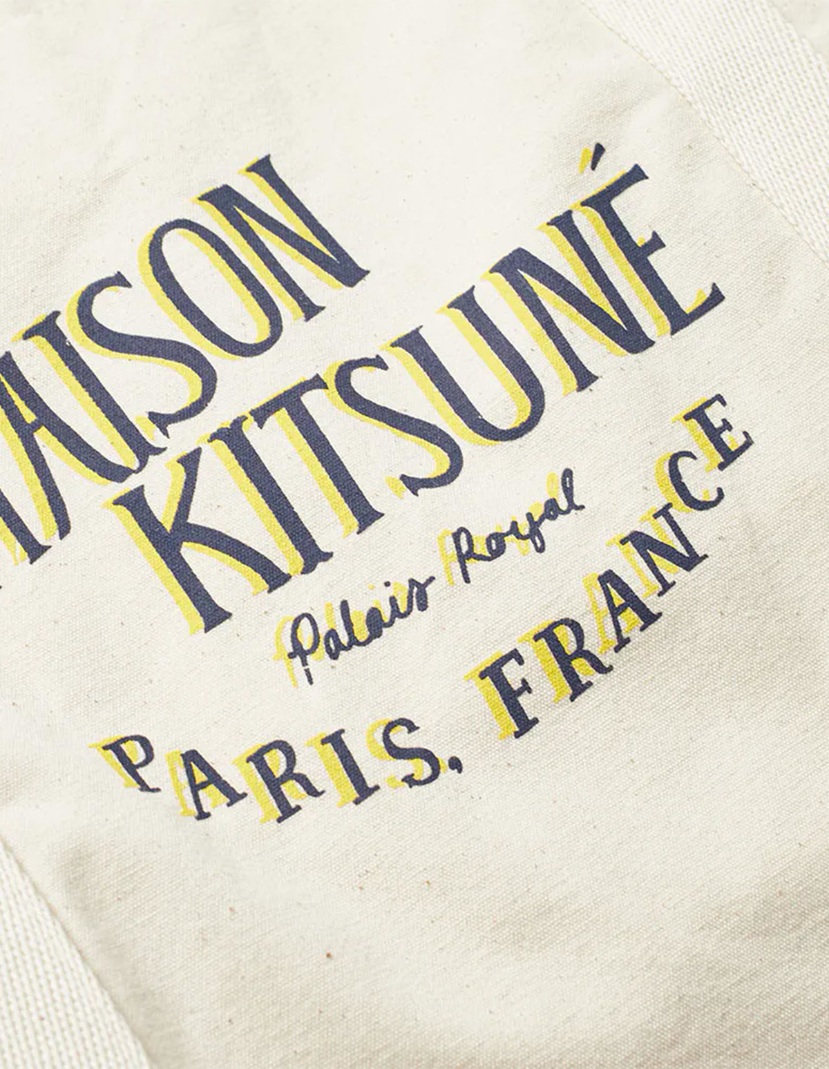 Maison Kitsunè Shopping Bag Palais Royal - Navy/Ecru - Image 4 of 4